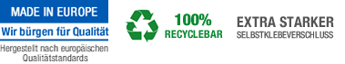 recycelbar, Made in Europe, Lizenzierbar nach VerpackGV