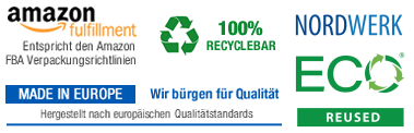 FBA konforme Textilverpackungen, recycelbar, Made in Gerrmany, Lizenzierbar nach VerpackG