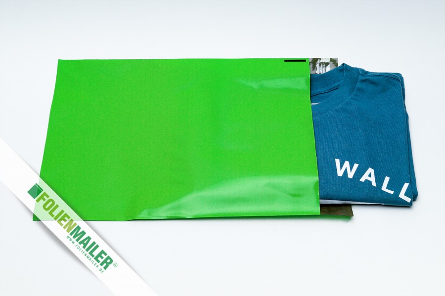 100 Plastik-Versandtaschen 45x60 cm blickdichte Polybags aus Folie Neon Grün 